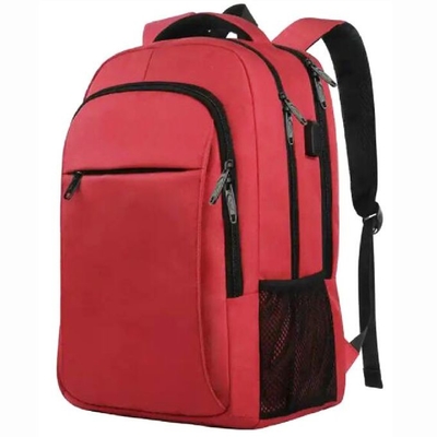 Czerwony biurowy plecak na laptopa Casual plecaki sportowe z zabezpieczeniem przed kradzieżą tornister studencki