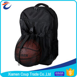 Wielofunkcyjna torba sportowa na świeżym powietrzu / poliestrowe torby szkolne z siatkową przegrodą na piłki