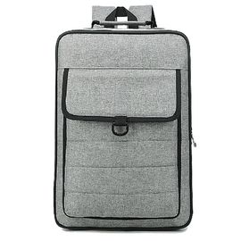 Plecak na laptopa z szarego materiału poliestrowego