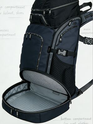 Niestandardowa torba sportowa z wodotwórczym poliesterem i płytką z tyłu