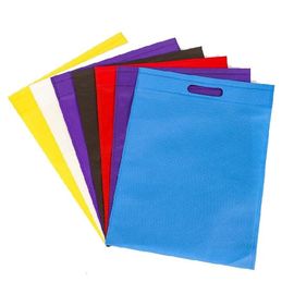 Obsługiwane kolorowe włókninowe torby wielokrotnego użytku Eco friendly włóknina D Cut Carry Bag