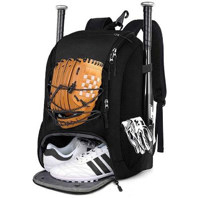 Lekki plecak baseballowy do sportów na świeżym powietrzu Torba na kijek do softballu z przegrodą na buty