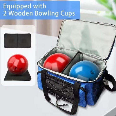 Niestandardowy sport Bowling Tote Bag Bowling dodatkowe akcesoria Dwie kule Tote Bag z podkładką piłki