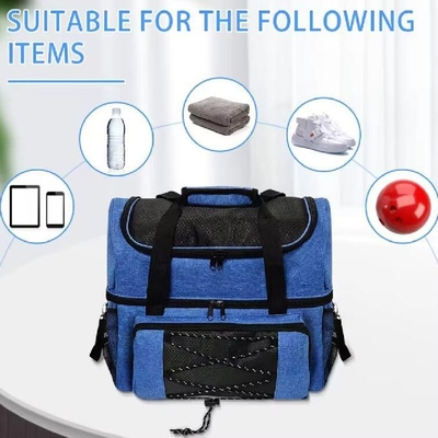 Niestandardowy sport Bowling Tote Bag Bowling dodatkowe akcesoria Dwie kule Tote Bag z podkładką piłki