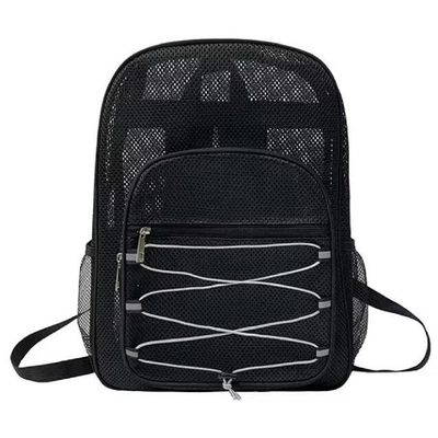 Moda Unisex Studentowie plecak siatki szkolnej torba letnia siatka plaża plecak