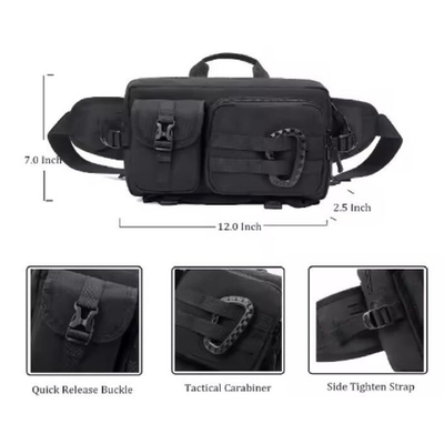 Mężczyźni Outdoor Crossbody Fanny Pack Wszechstronny Wędrówki Pierś Waist Bag Pocket