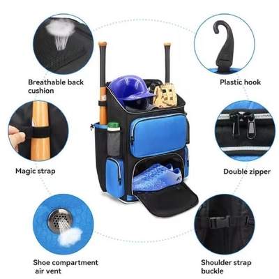 Ważny worek z sprzętem do łapania piłki nożnej Softball Worki dla nietoperzy Softball Baseball Backpack