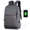 Inteligentny, poliestrowy, wąski plecak na notebooka z portem ładowania USB